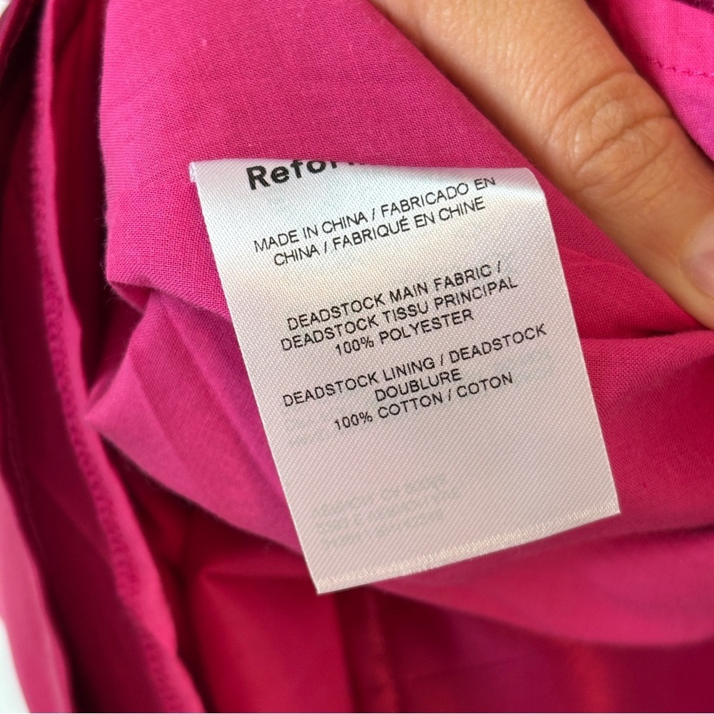 Reformation Zenni silk dress mini pink NWT 2‎ - Picture 9 of 10